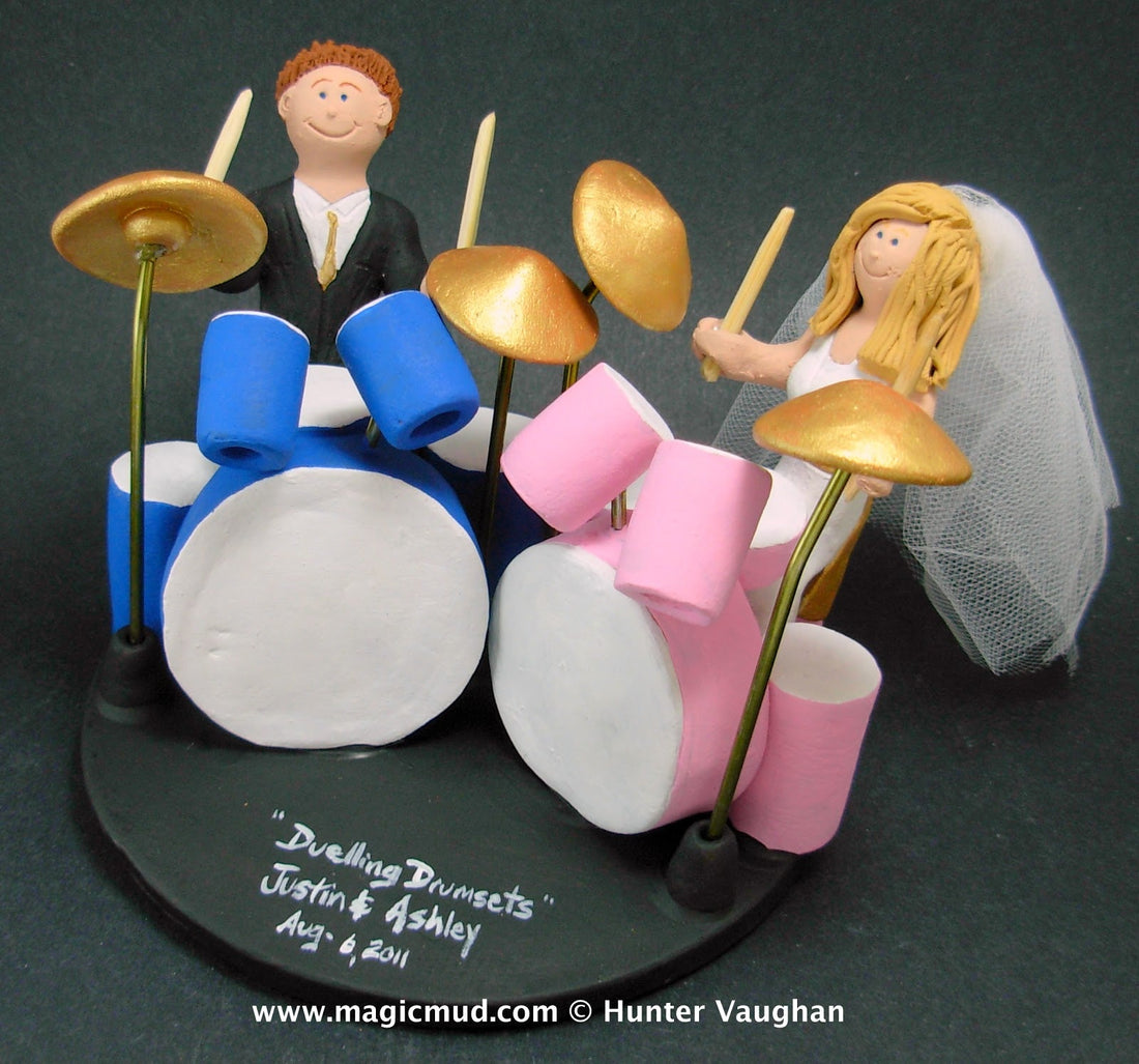 VIDEO - Drummers Wedding Cake Toppers