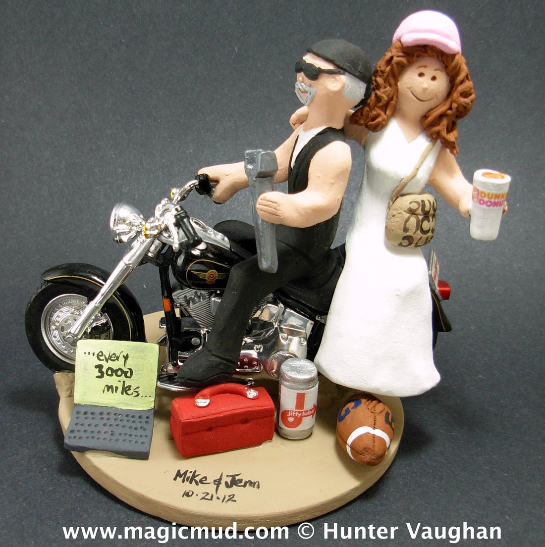 Bride with Coach Purse Wedding Cake Topper