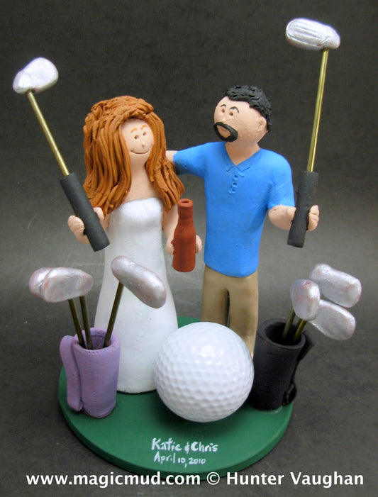 VIDEO - Golfer's Wedding Cake Toppers