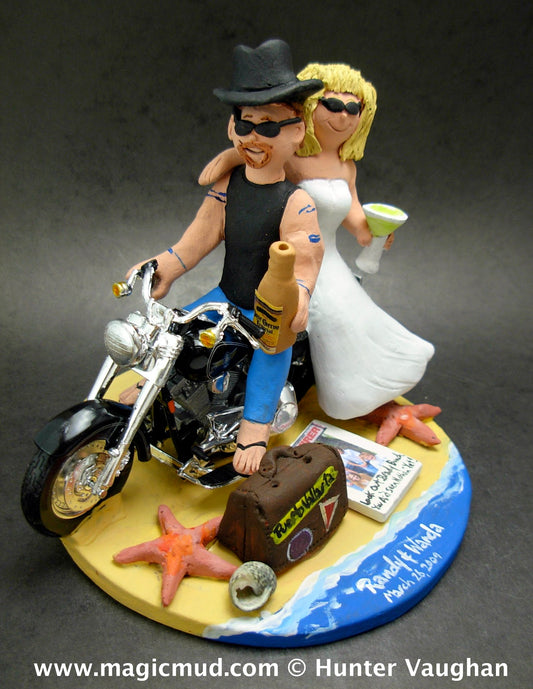 VIDEO - Harley Motorcycle Wedding Cake Toppers