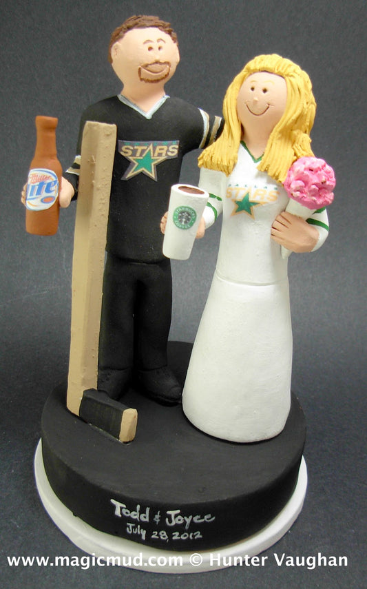 Dallas Stars Wedding Cake Topper