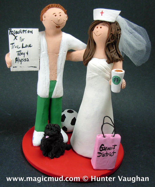 Doctor Marries Nurse Wedding Cake Topper