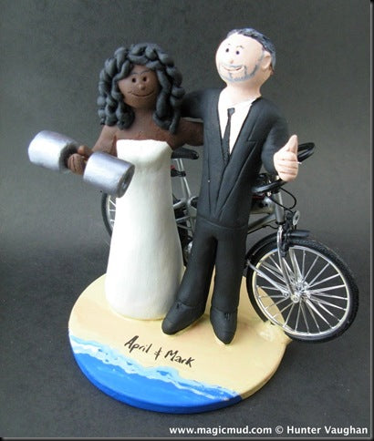 Racially Mixed Wedding Cake Topper