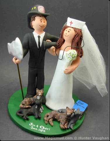 Fireman’s Wedding Cake Topper