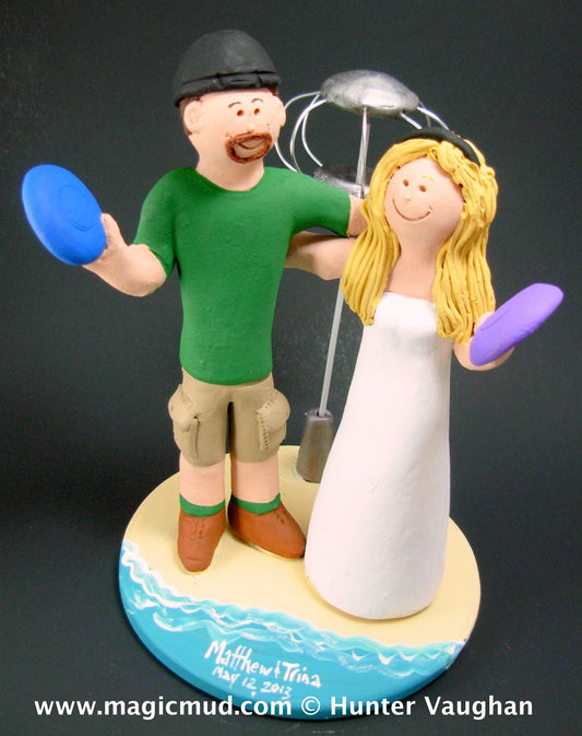 Frisbee Disc Golf Wedding Cake Topper