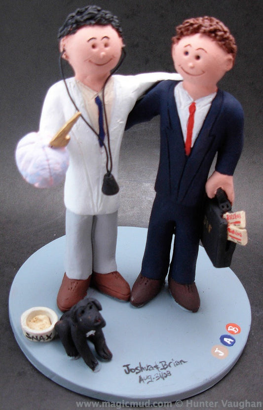 Gay Doctor's Wedding Cake Topper