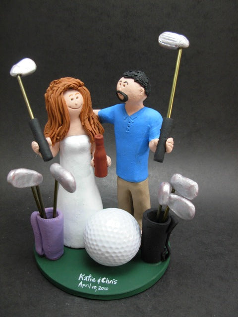 Wedding Cake Topper of the Day....Golfer's Cake Topper