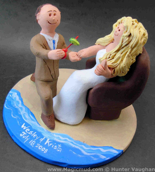 Groom Proposing Wedding Cake Topper