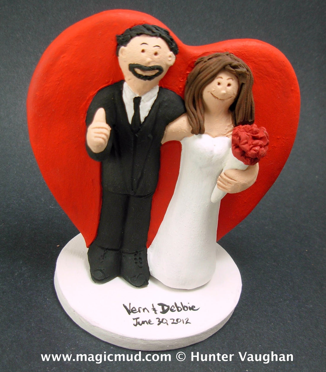 Groom with Goatee Wedding Cake Topper