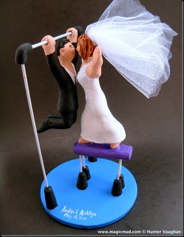 Gymnast&#39;s Wedding Cake Topper