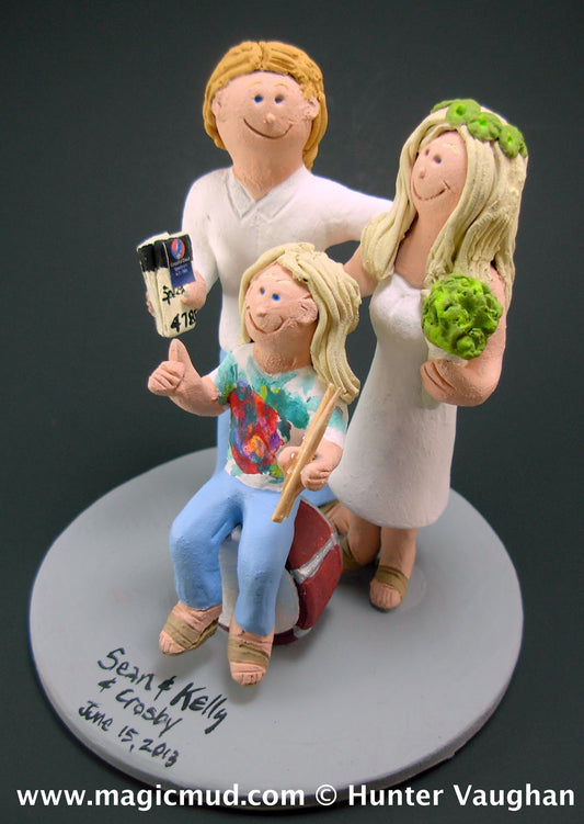 Hippies Wedding Cake Topper