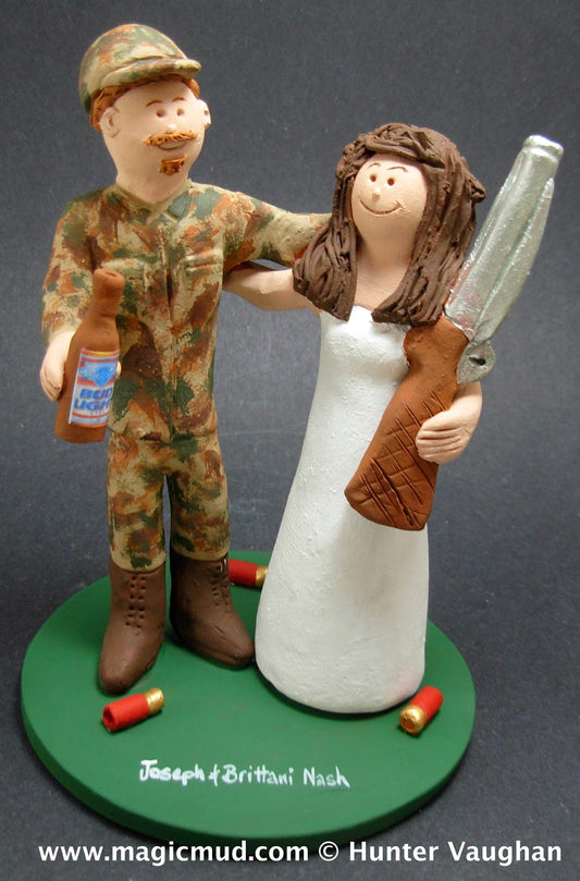 Hunting Bride Wedding Cake Topper