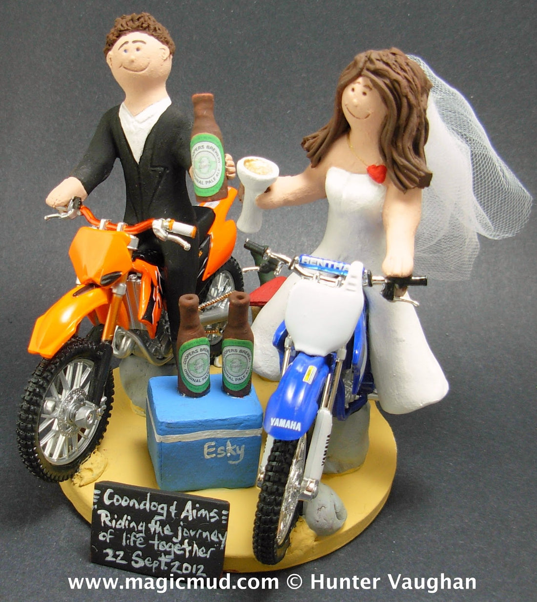 KTM Dirt Bike Wedding Cake Topper