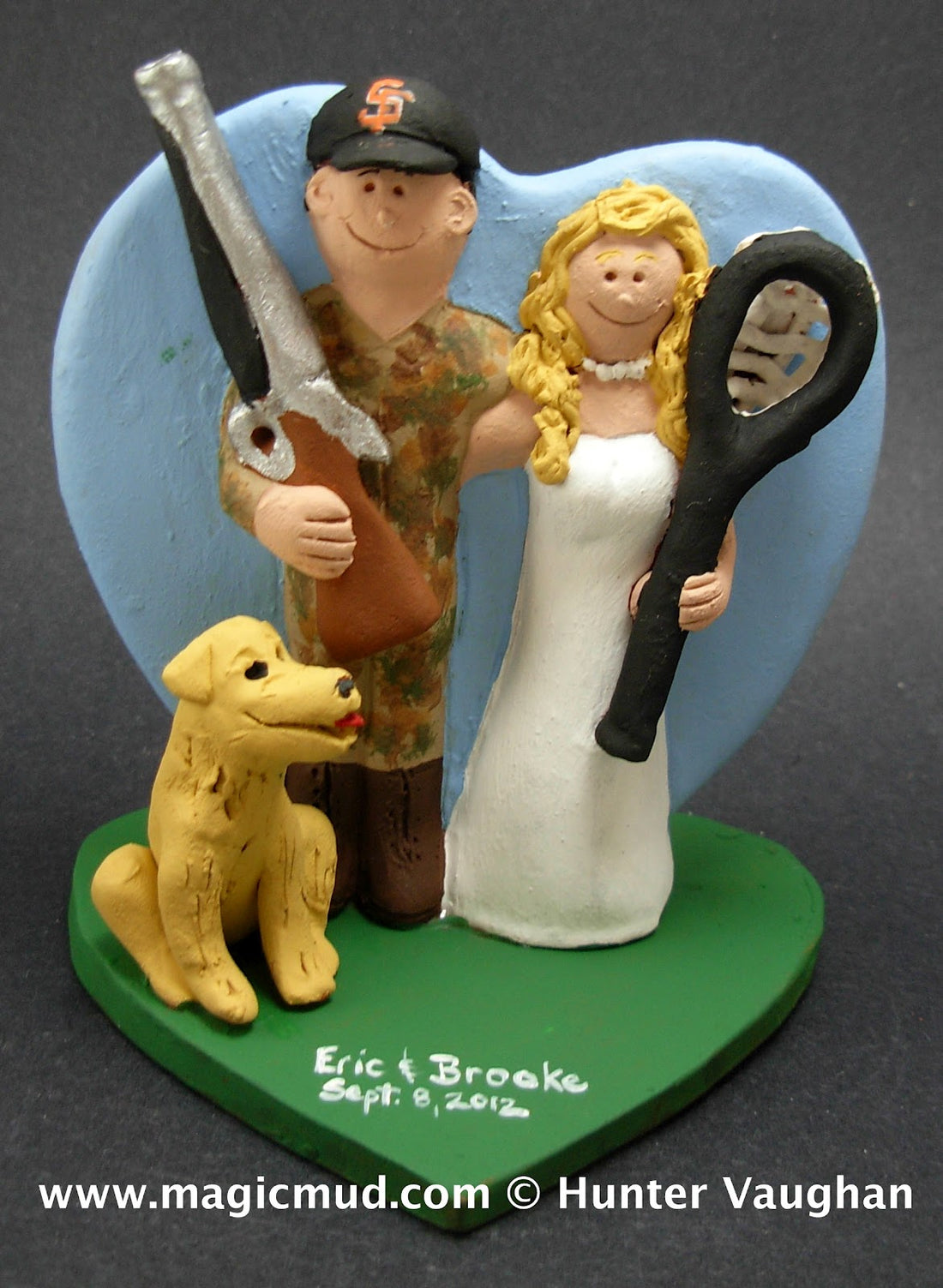 Lacrosse Bride Wedding Cake Topper