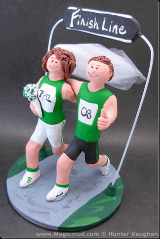 Marathon Runner’s Wedding Cake Topper