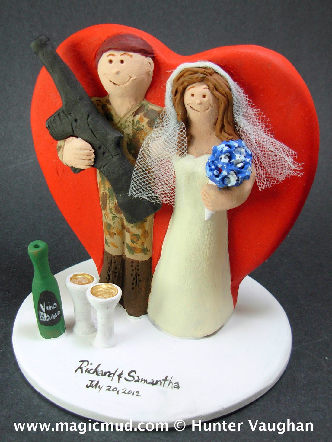 Marine with M16 Wedding Cake Topper