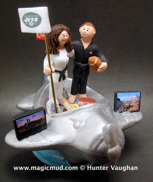 VIDEO - Pilot's with Airplanes Wedding Cake Toppers