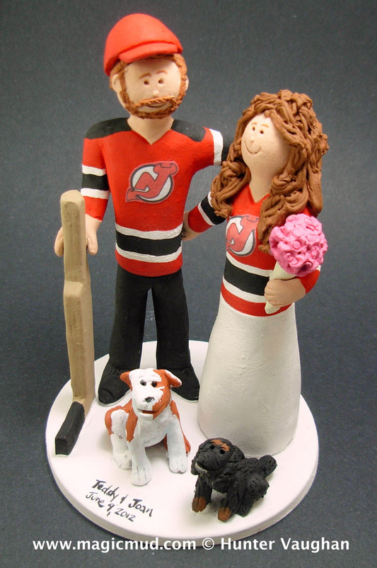 New Jersey Devils Wedding Cake Topper