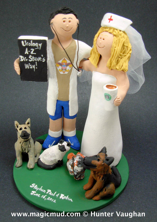 Nurse Marries Physician Wedding Cake Topper