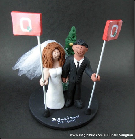 Ohio State University Wedding Cake Topper