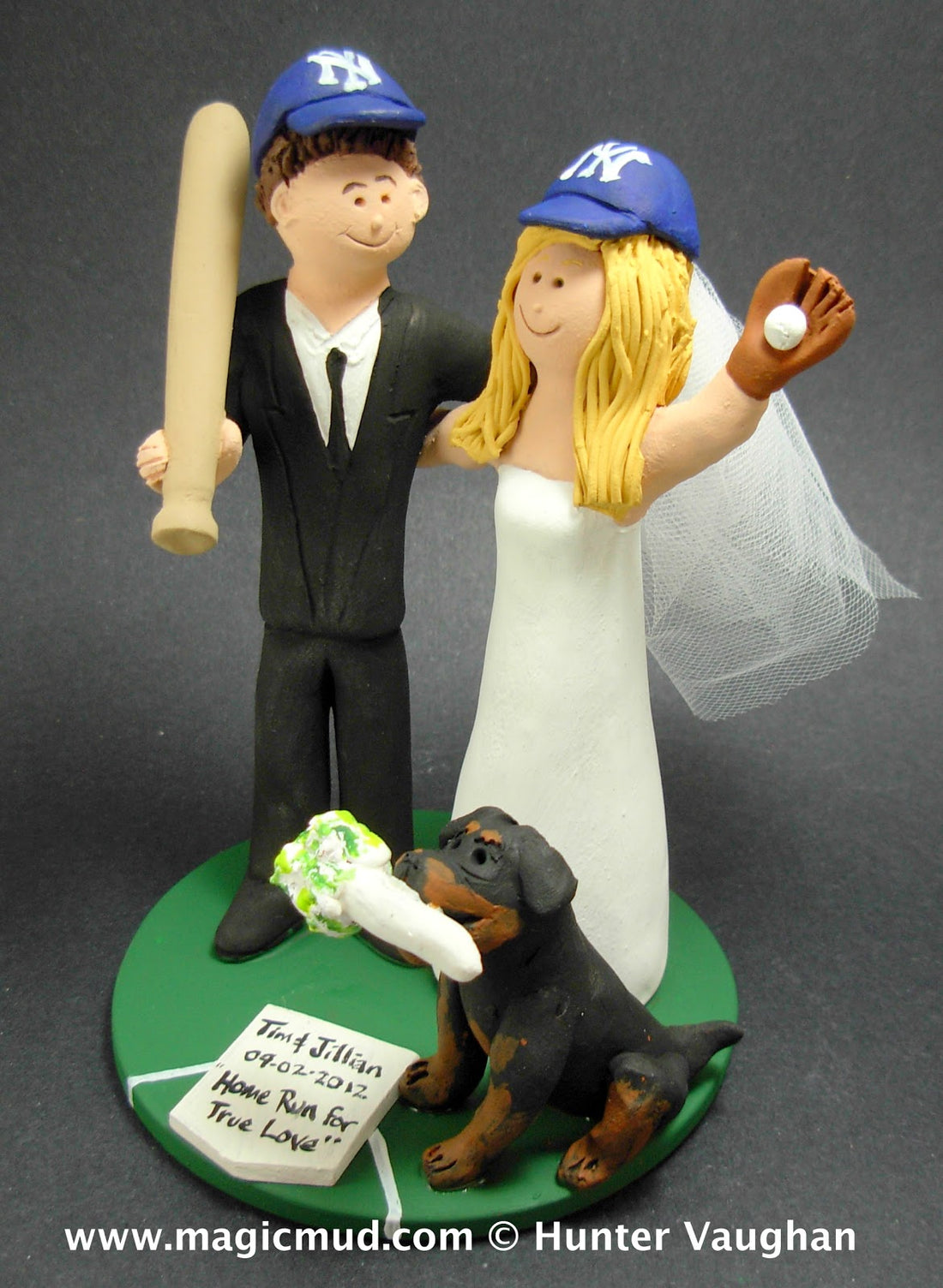 Pet Rottweiler Wedding Cake Topper