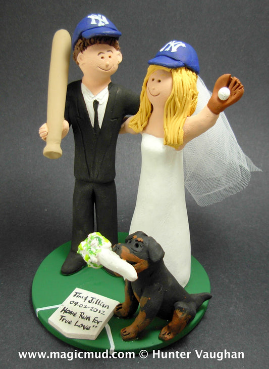 Pet Rottweiler Wedding Cake Topper