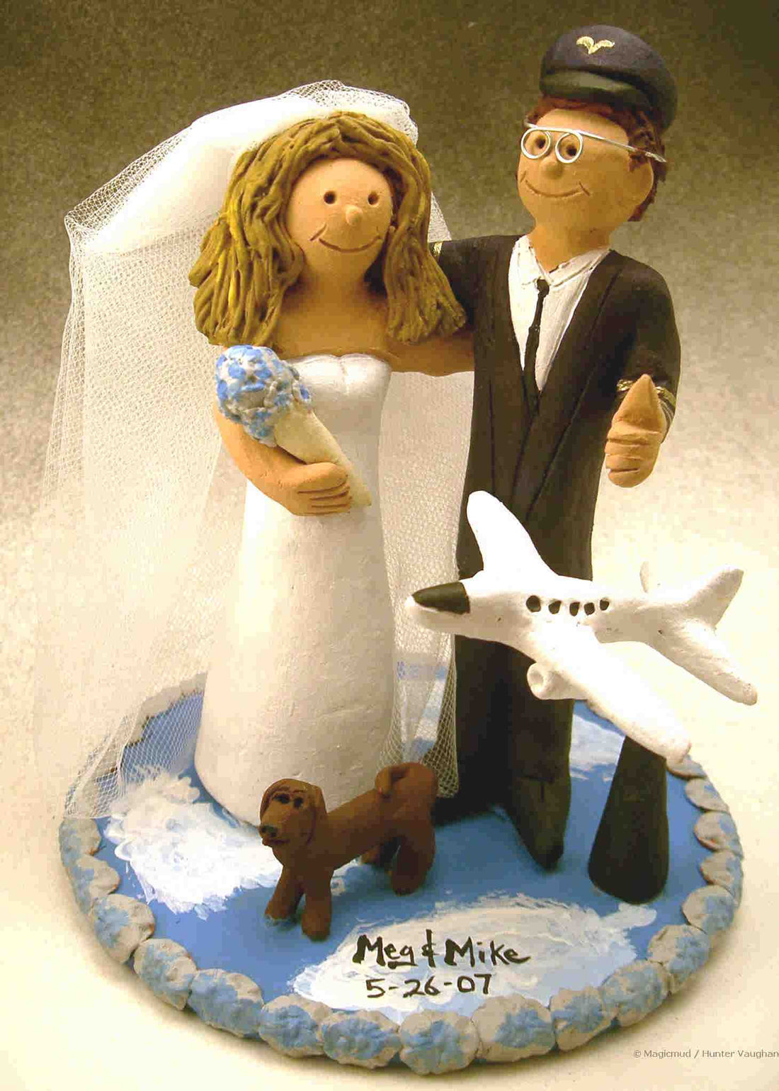 Wedding Cake Topper of the Day....Pilot's Cake Topper