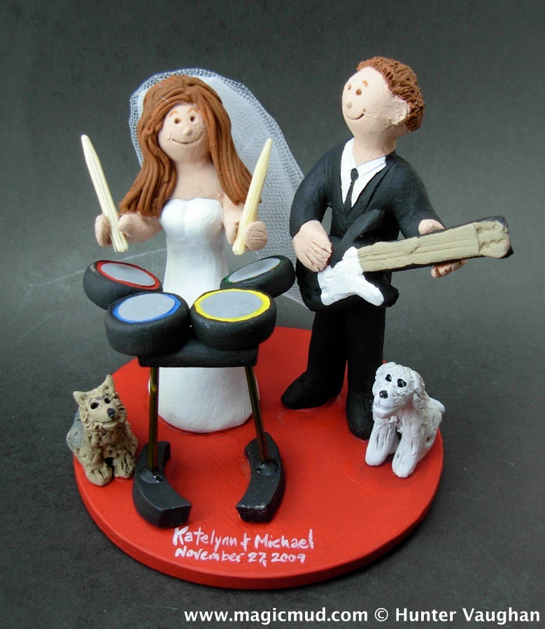 Wedding Cake Topper of the Day....Rock Star's Cake Toppers