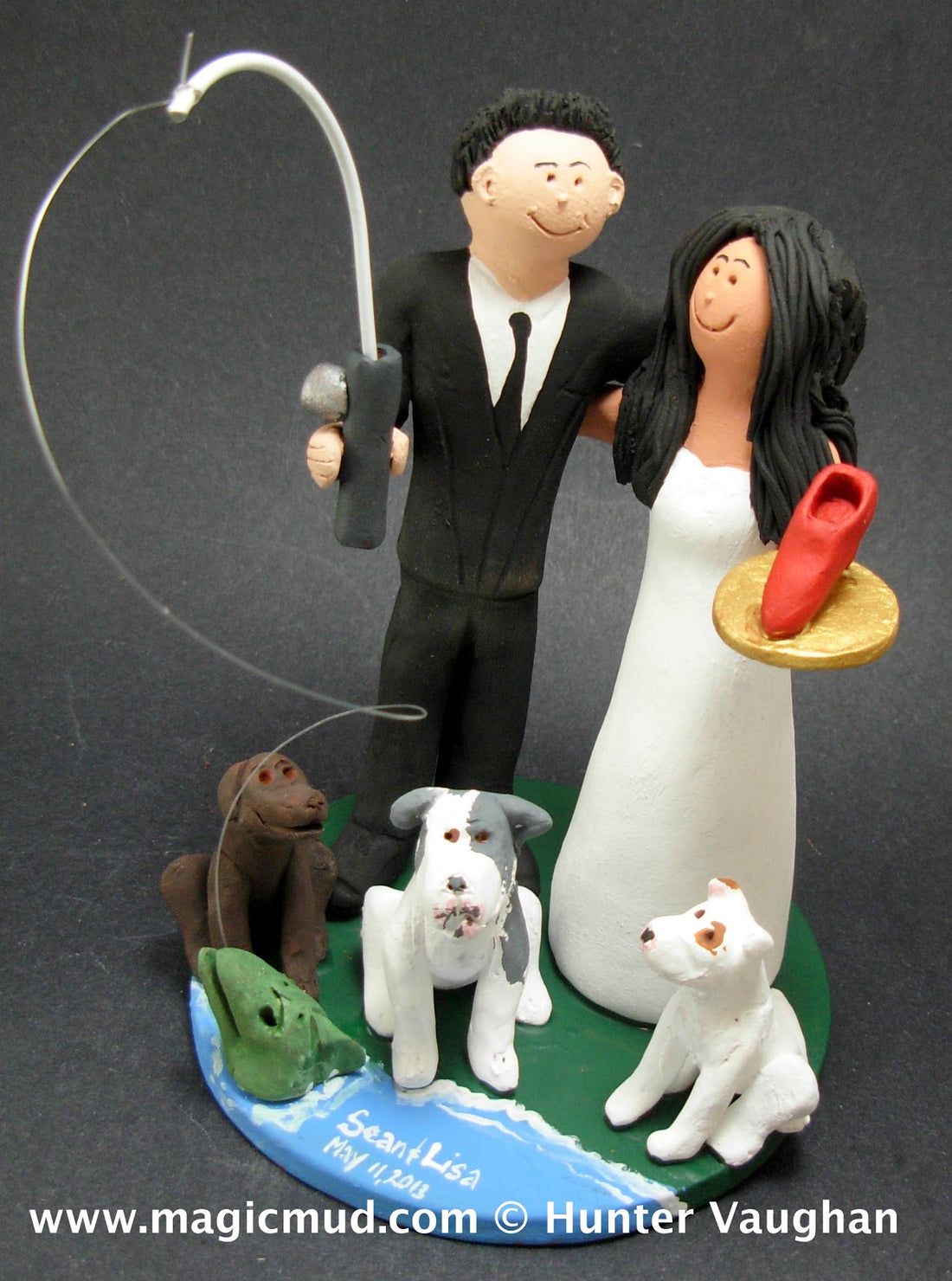 Shoe Shopping Bride's Wedding Cake Topper