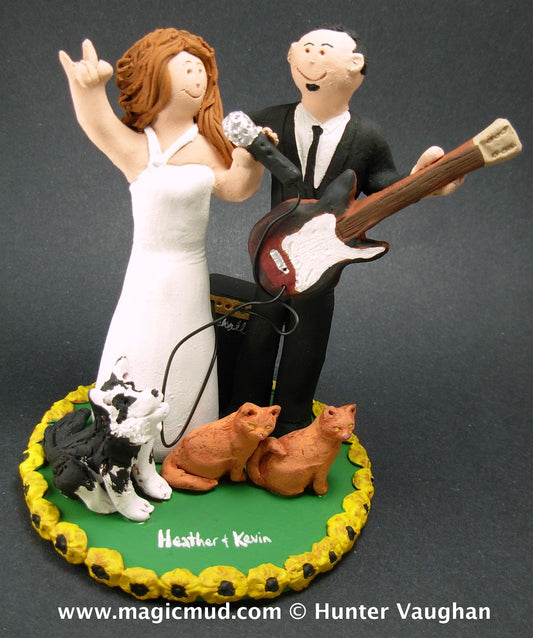 Singing Bride Wedding Cake Topper