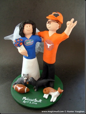 Texas Longhorns Wedding Cake Topper