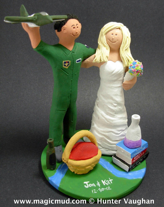 USAF Pilot Wedding Cake Topper