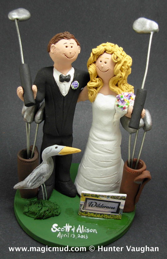 Wedding Cake Topper for Golfers