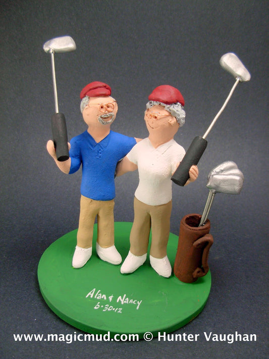 Wedding Cake Topper for Golfers