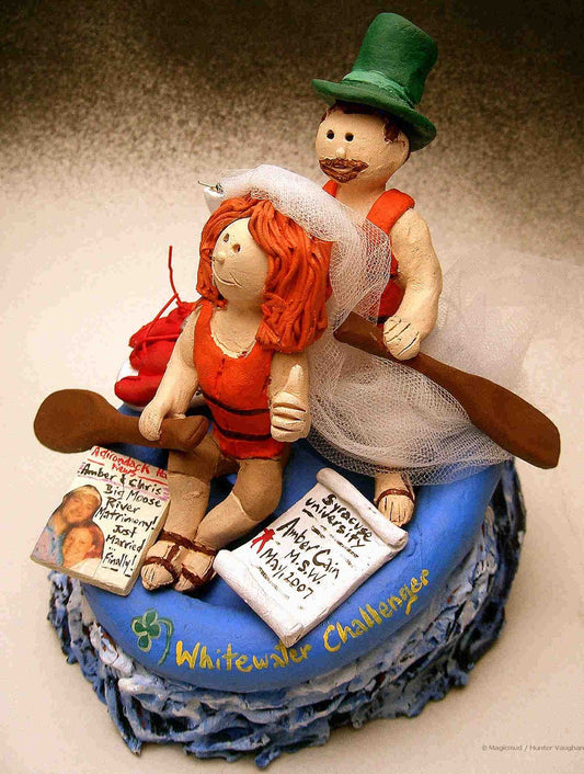 Wedding Cake Topper of the Day...Whitewater Rafter's Cake Topper