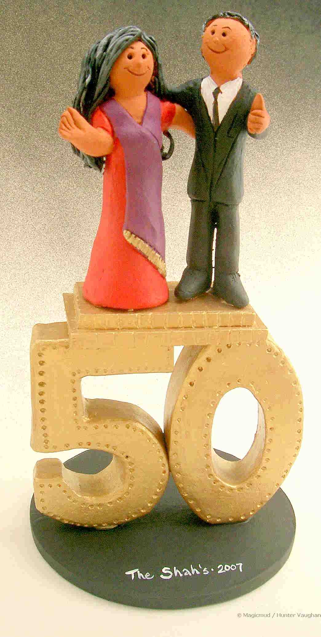 50th Anniversary Cake Topper