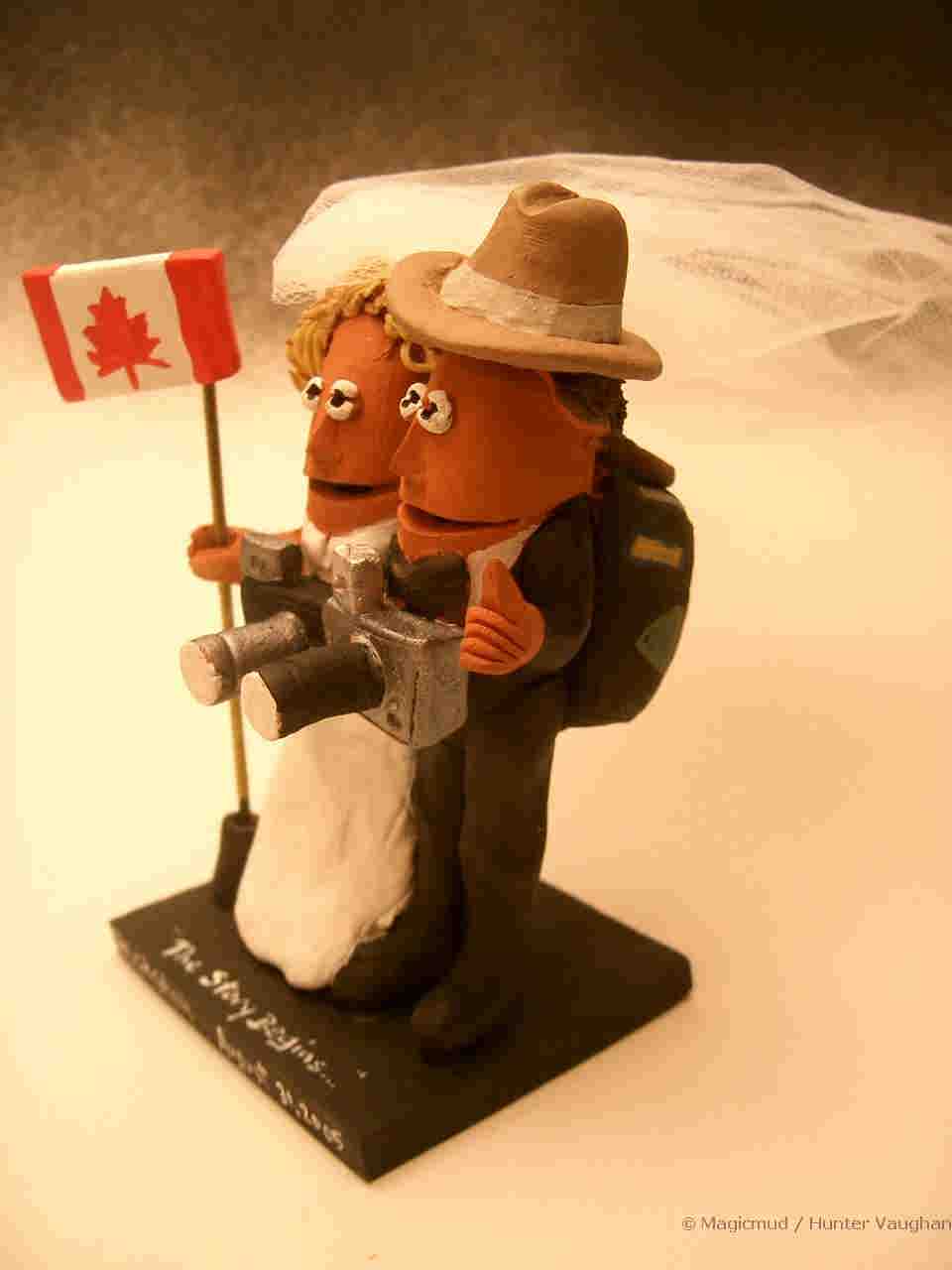 Backpacker's Wedding Cake Topper