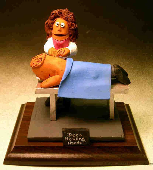 Personalized gift for a Massage Therapist, a customized ceramic statue