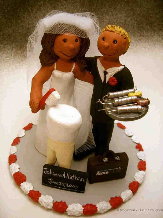 Wedding Cake Topper Personalized for Dentist's