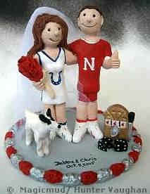 University Sports Team Wedding Cake Topper