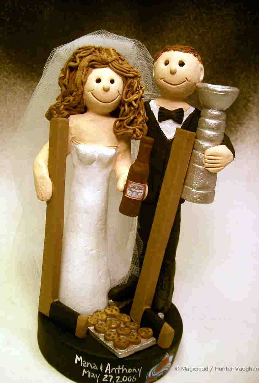 Wedding Cake Topper Customized for Hockey Players