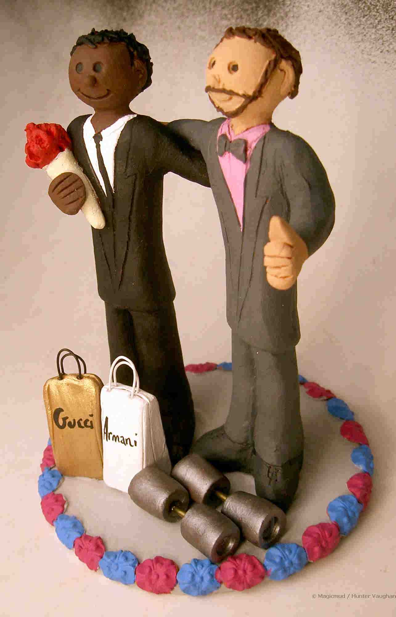 gay wedding cake topper made to order