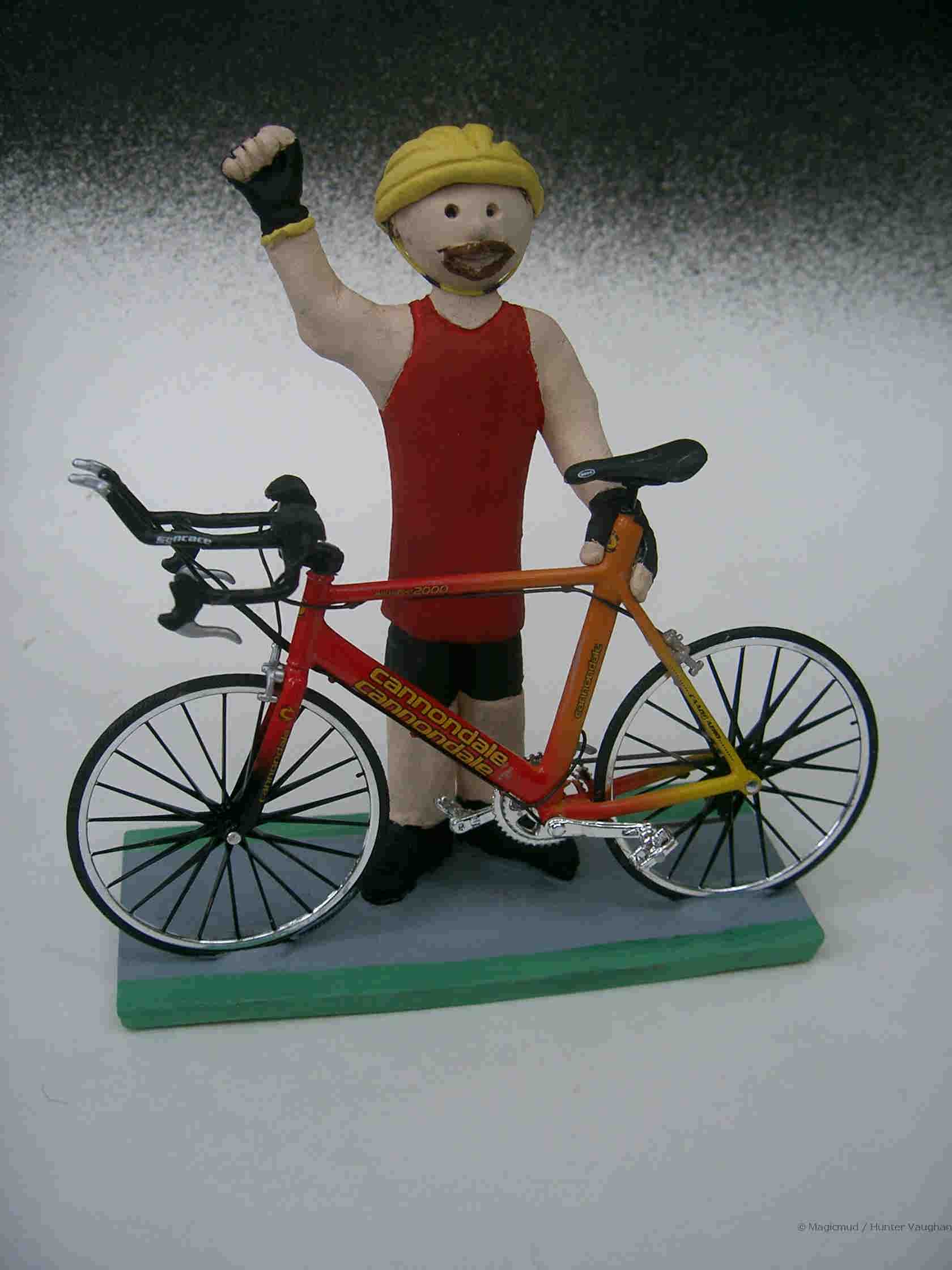 Cyclist's Wedding Cake Toppers for a 3 Level Cake