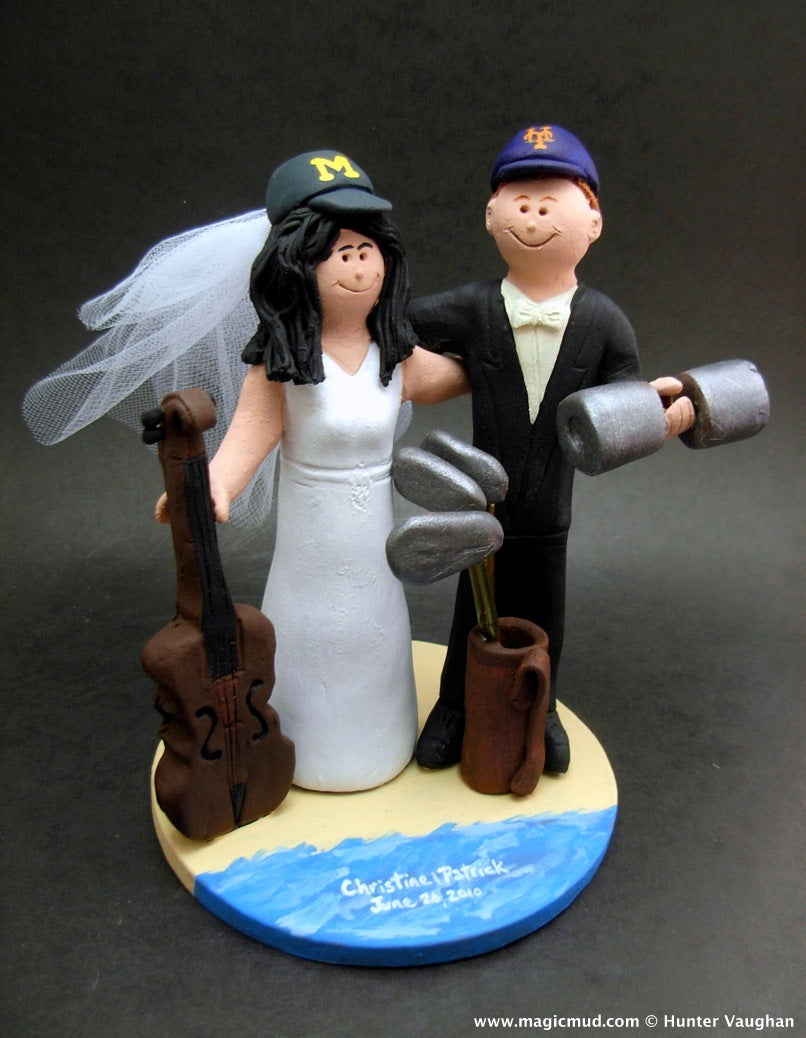 Cello Player's Wedding Cake Topper