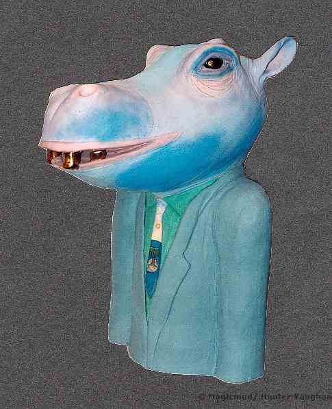 Clay Sculpture of a Hippopotamus