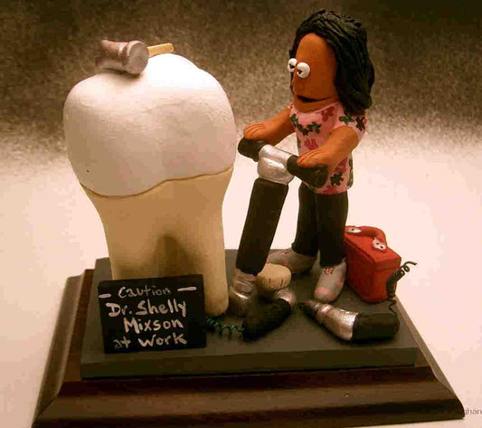 Personalized oral surgeons gift....let us custom create a great ceramic statue for the dental professional in your life