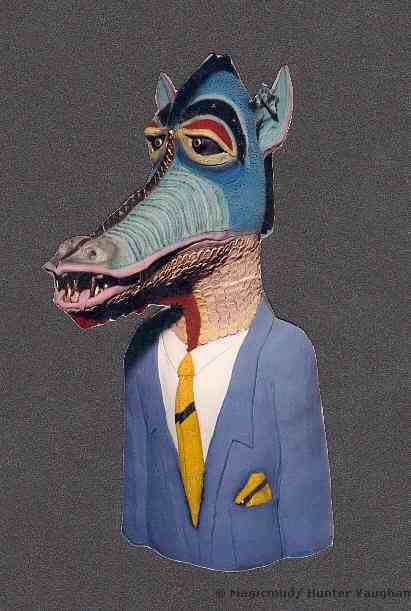 "My Lawyer Says...." Ceramic Dragon Sculpture