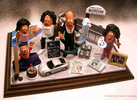 50th Birthday Gift unlike anything else!...let us know about your special person and his family and we can create a clay sculpture to celebrate them!