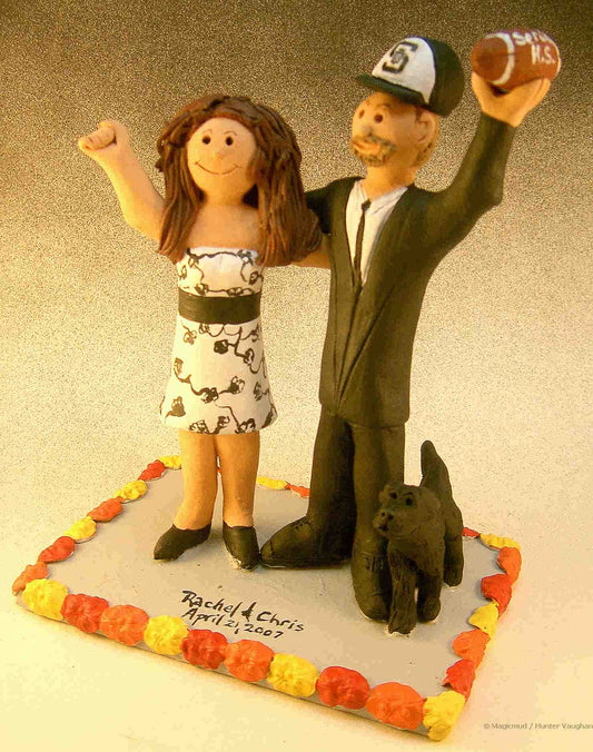 Football Groom's Cake Topper