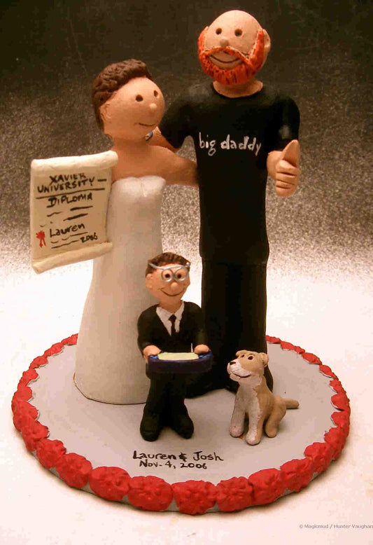 Graduate's Wedding Cake Topper